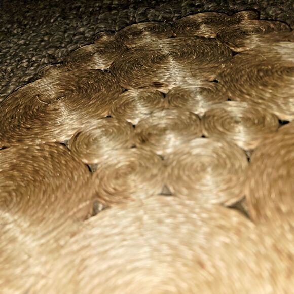 VTG Handmade Philippines Abaca Woven Hemp Mat 18" Trivet Table Protector MCM - Picture 9 of 14